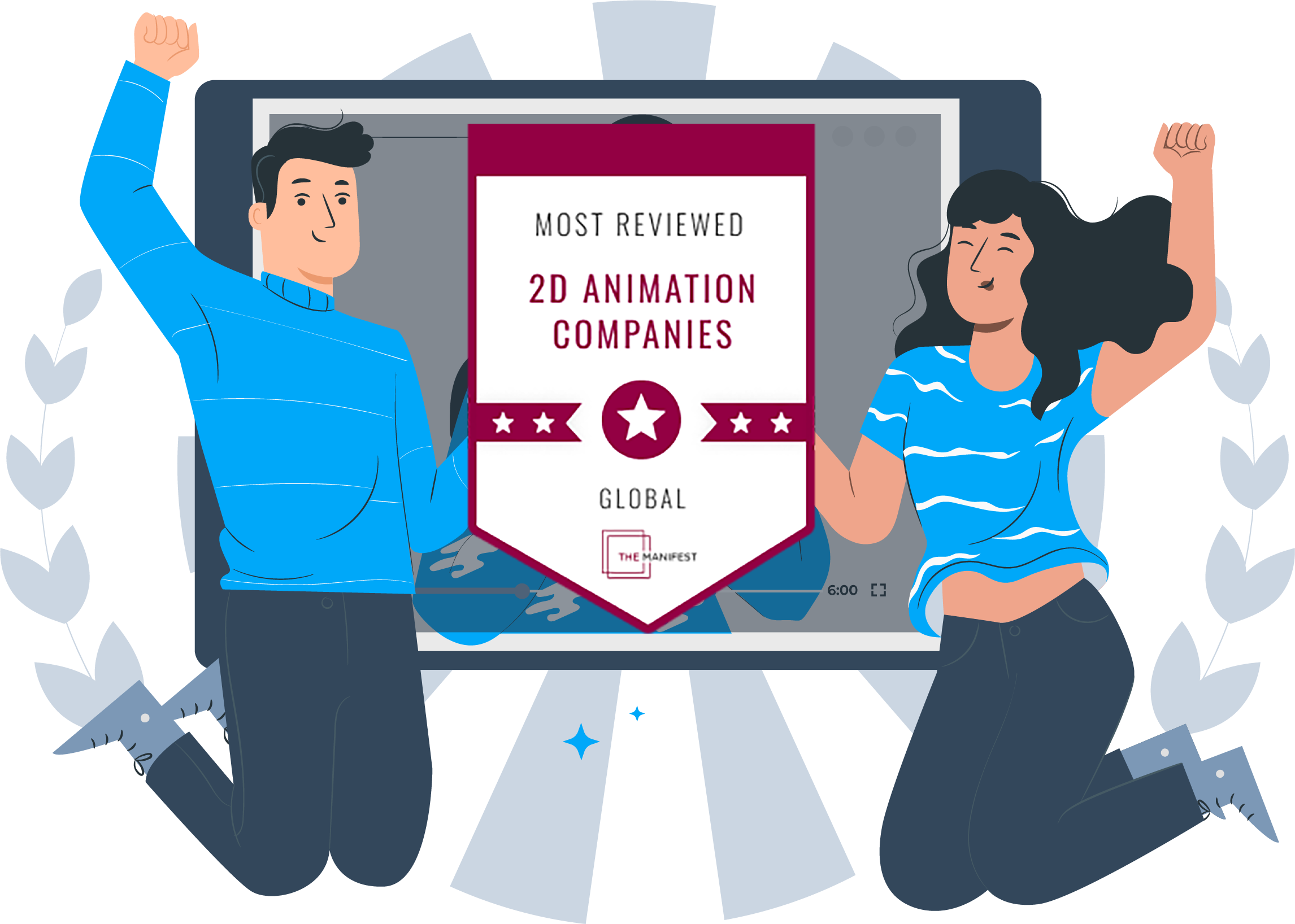 The Manifest crowned webdew as the most reviewed Global 2D Animation Company